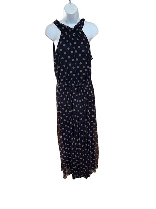 Kate & Lily Dresses & Skirts - Kate & Lily Navy Polka Dot Halter Maxi Dress Womens Size 10